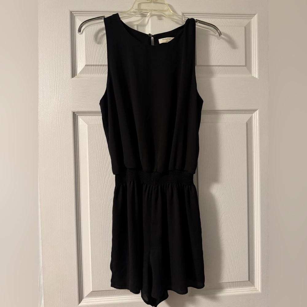 Black dress up romper, Size small, used like new